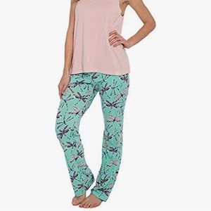 Munki Munki pj pants dragon flies in Turquoise SZ XL NWOT